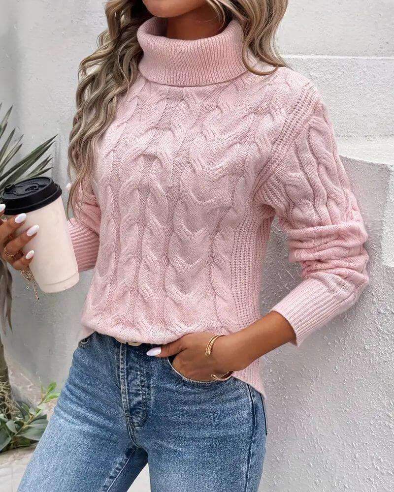 Aurélie™ - Pull à col roulé en maille confortable
