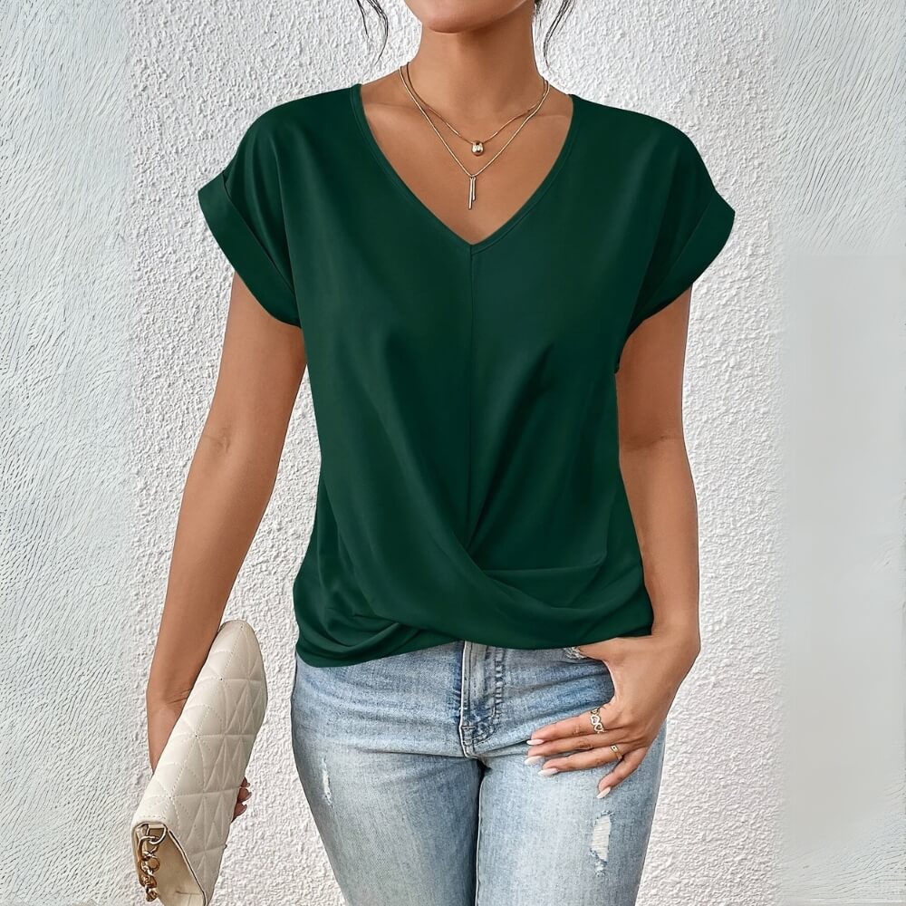 Esther™ - T-shirt décontracté à encolure en cœur (1 Pièce + 1 OFFERTE)
