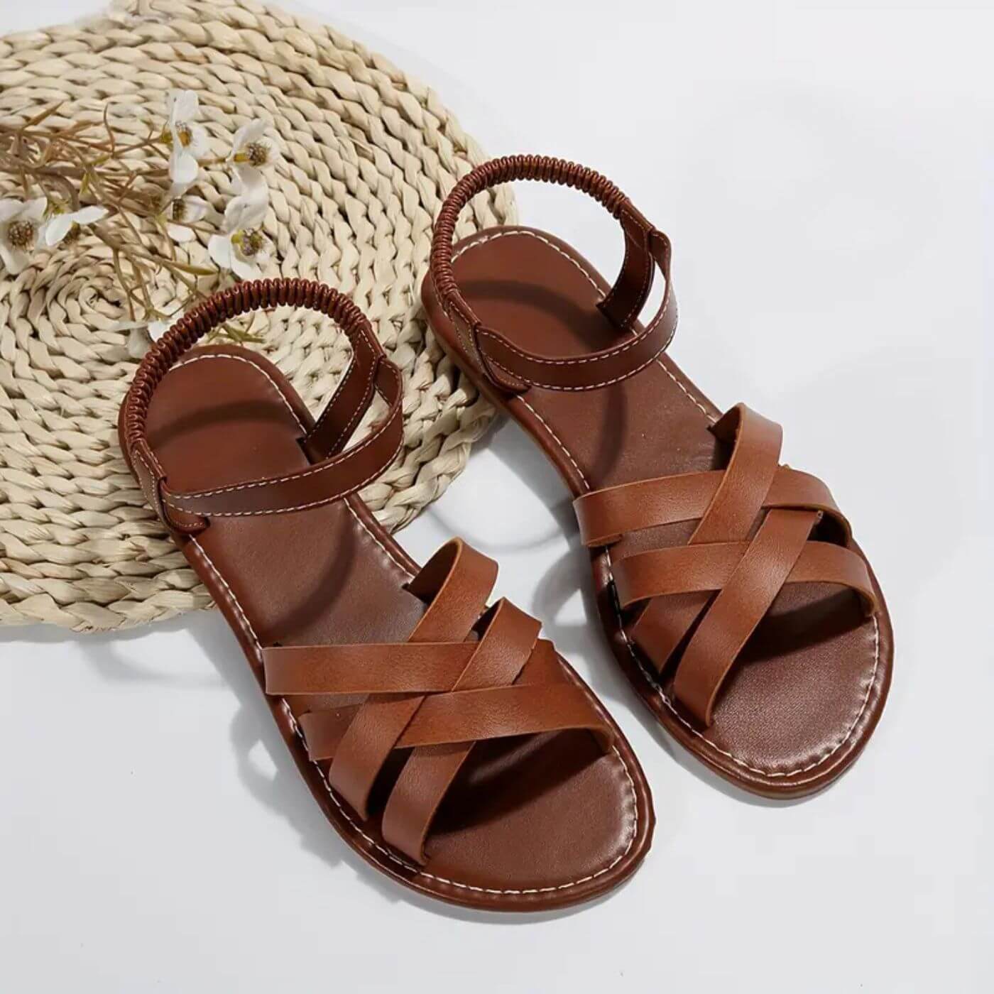 Jeanne™ – Sandales Orthopédiques Tressées Été
