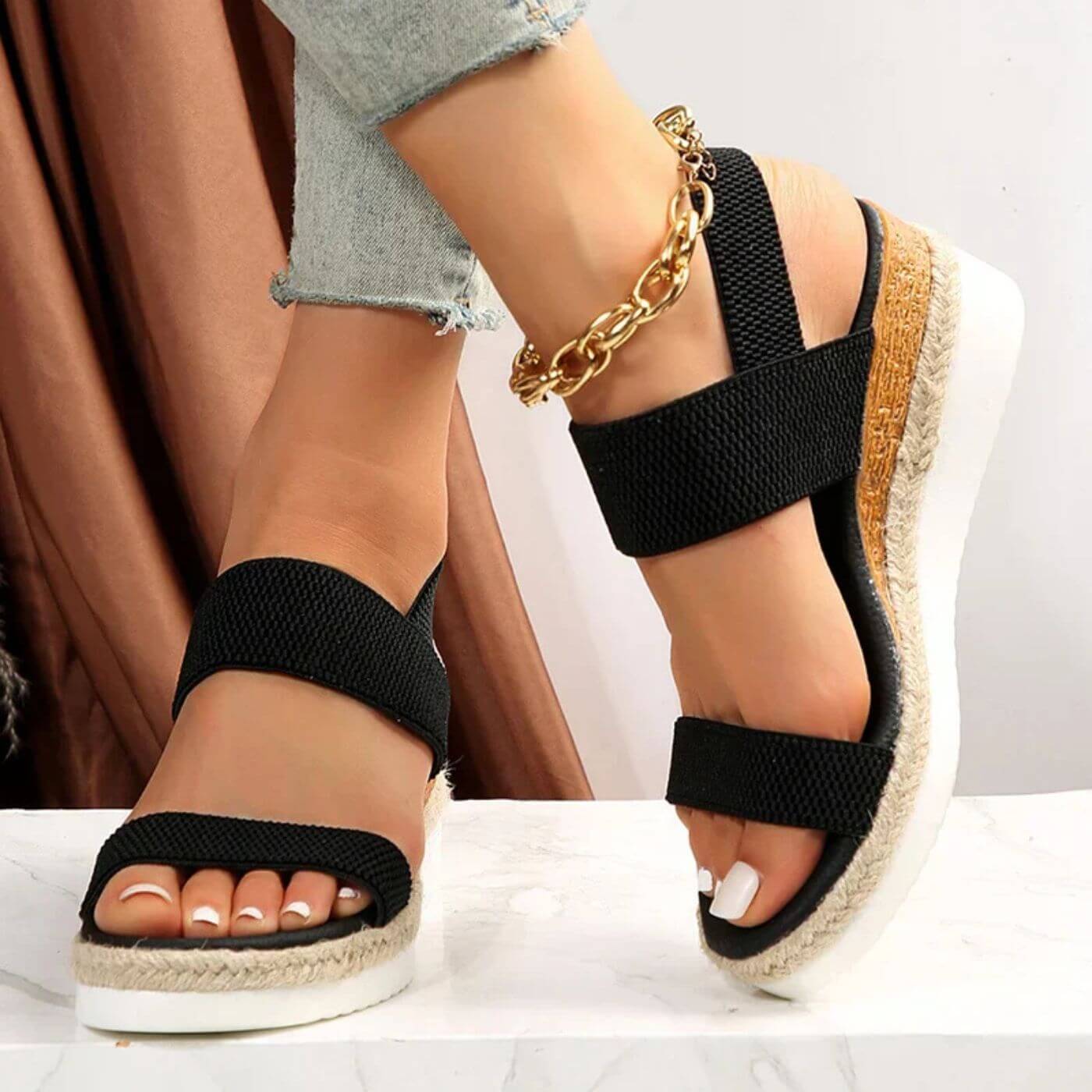 Madeleine™ – Sandales Compensées Orthopédiques Ultra Confort