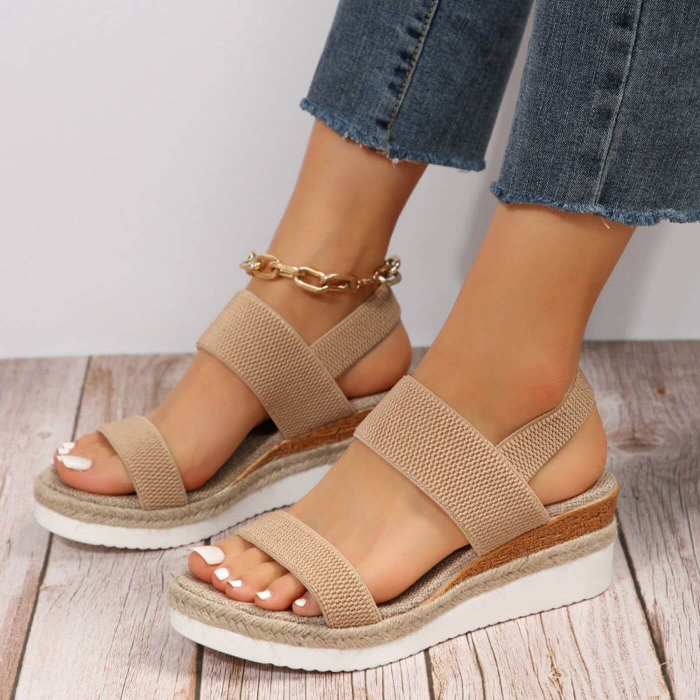 Madeleine™ – Sandales Compensées Orthopédiques Ultra Confort