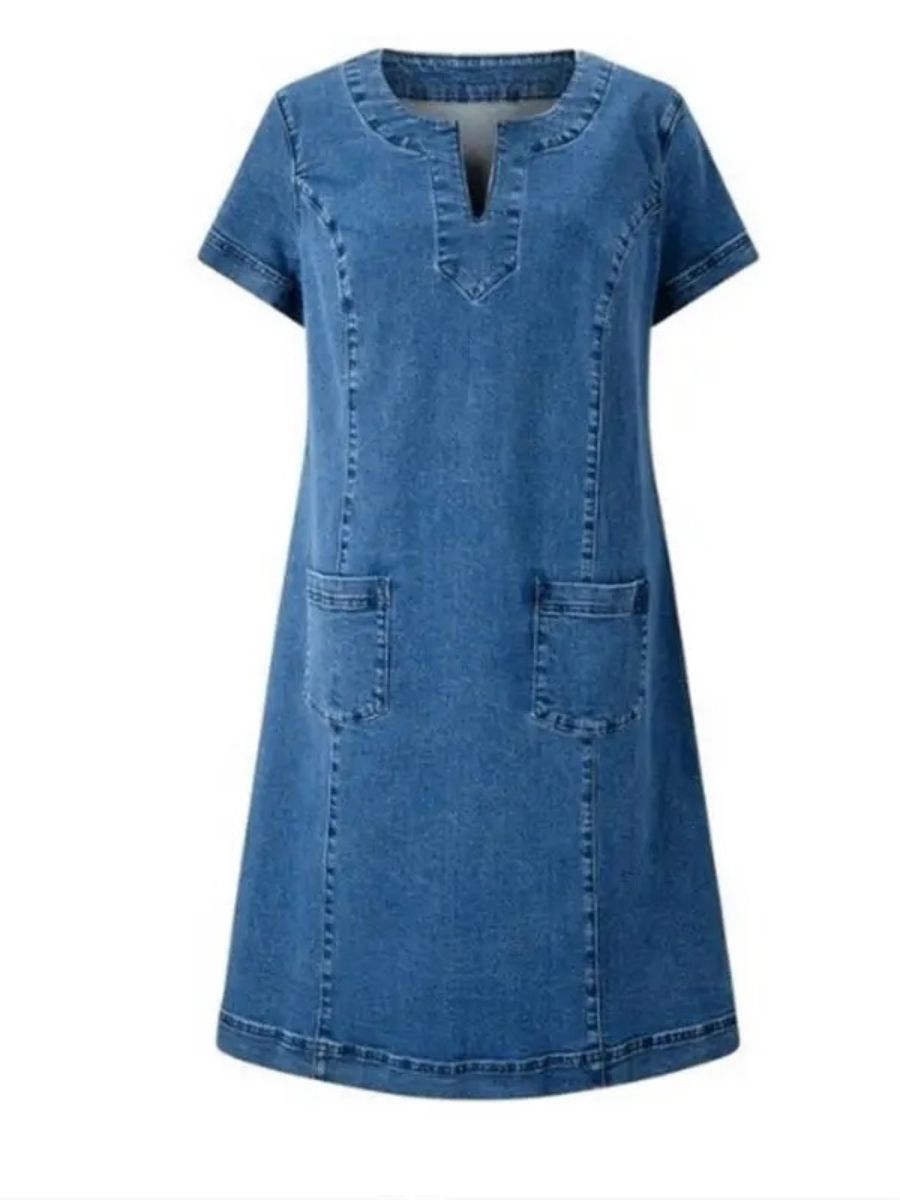 Amelie™ – Robe en Jean d’Été à Col en V