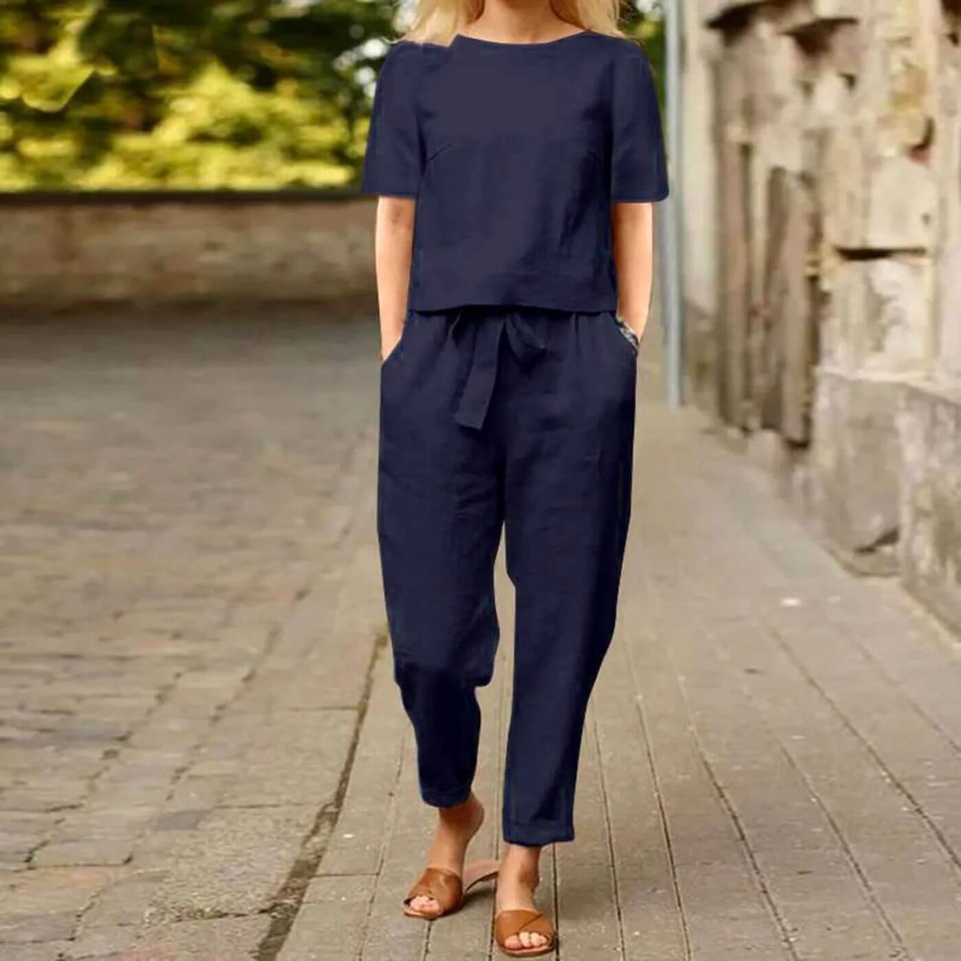 Clara™ – Ensemble Élégant Haut et Pantalon 2 Pièces