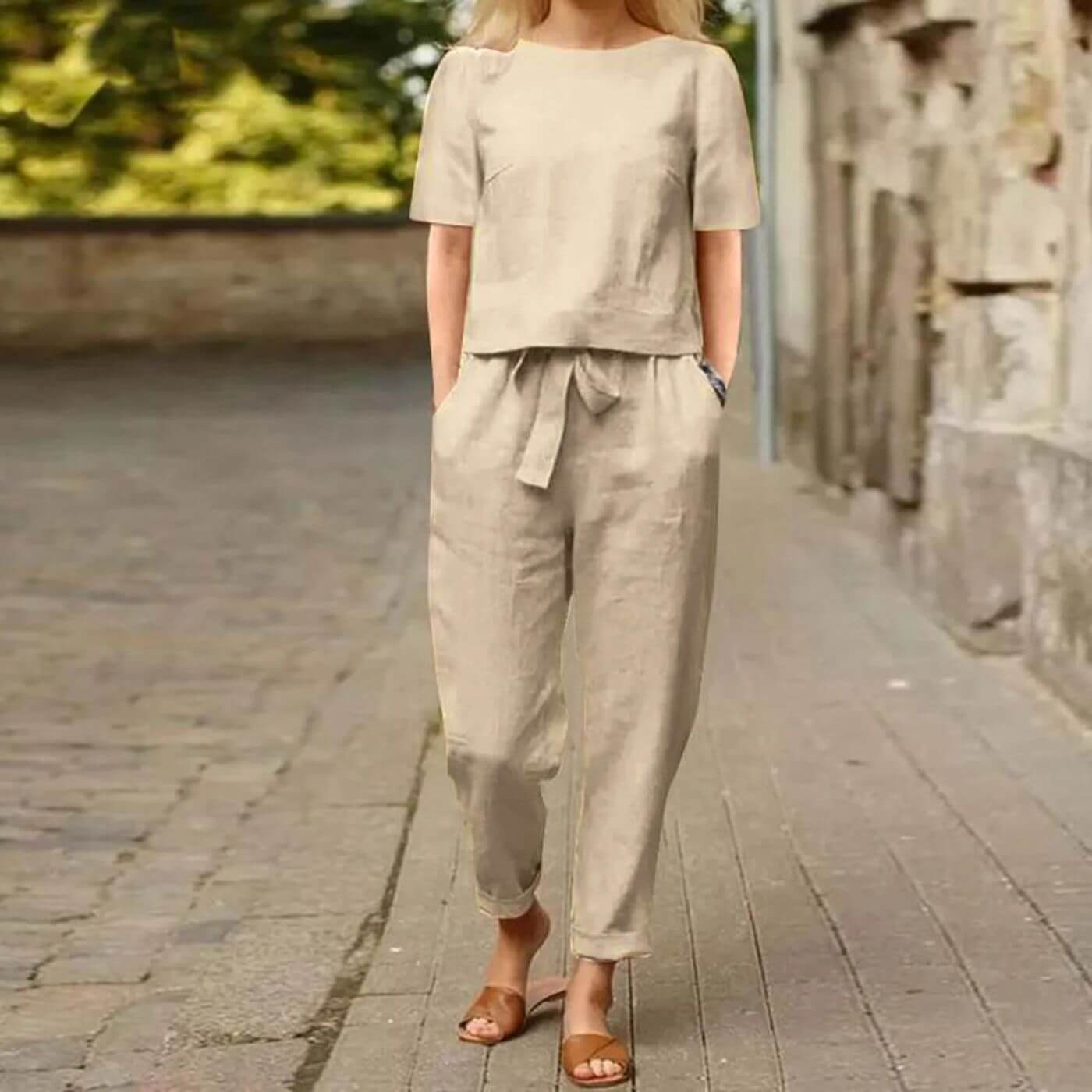 Clara™ – Ensemble Élégant Haut et Pantalon 2 Pièces