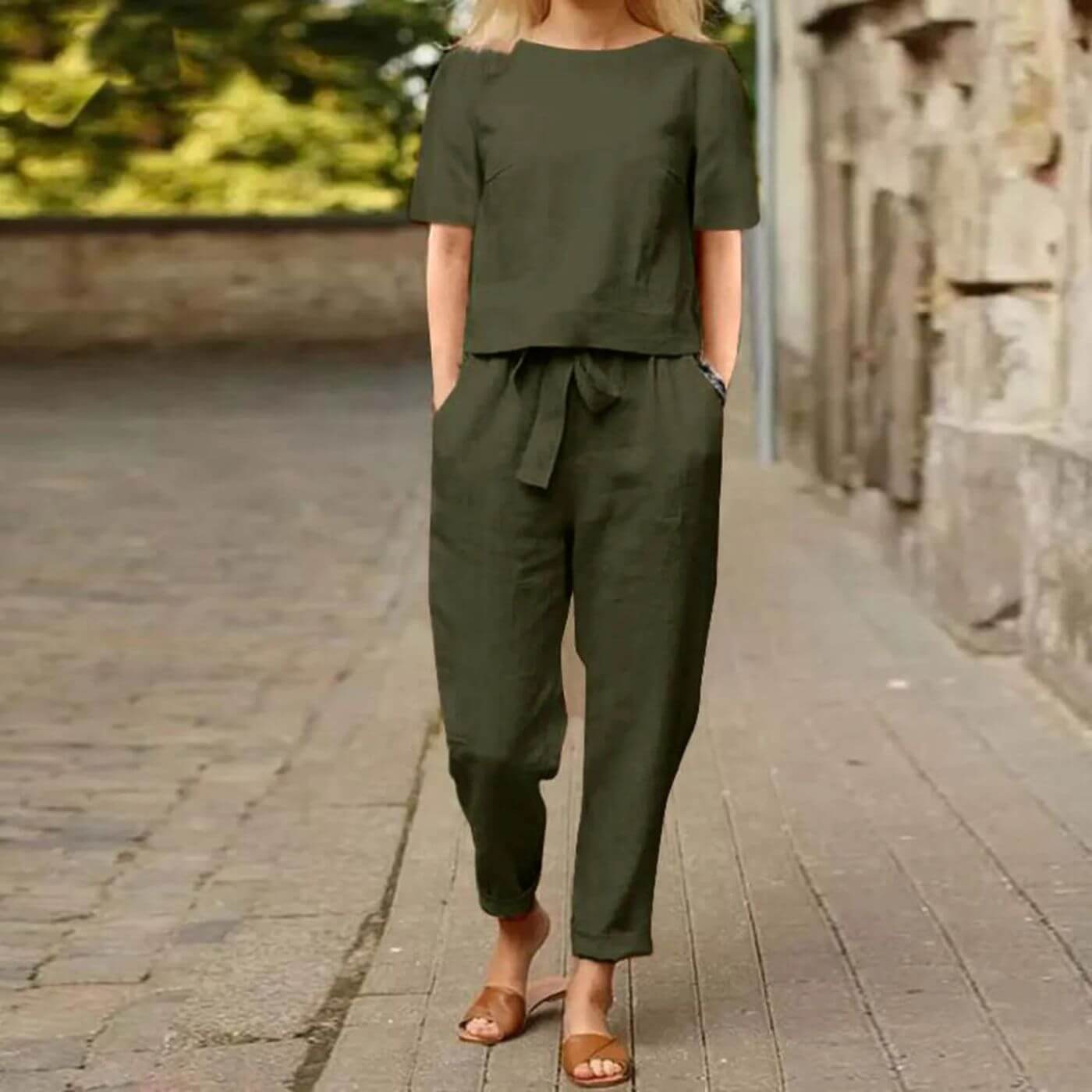 Clara™ – Ensemble Élégant Haut et Pantalon 2 Pièces