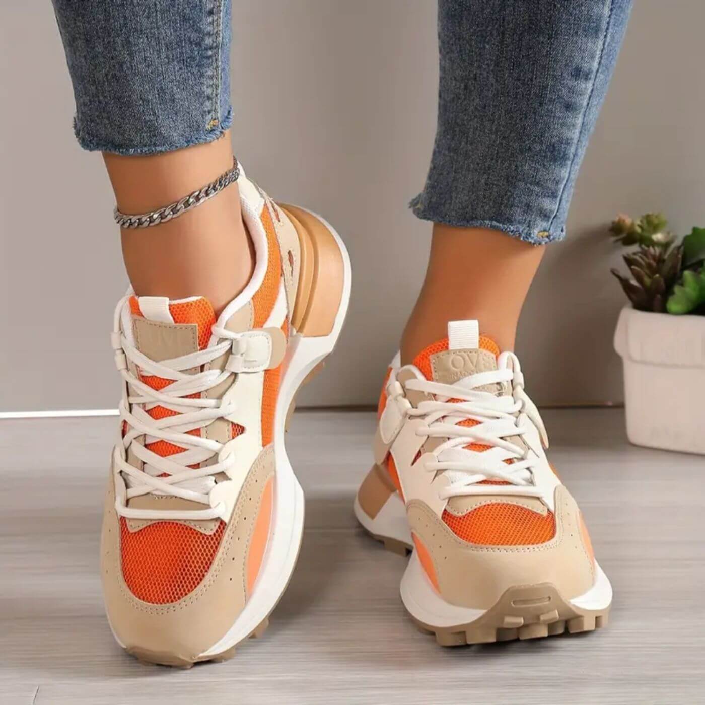 Lucille™ – Chaussures Orthopédiques Décontractées à Blocs de Couleurs