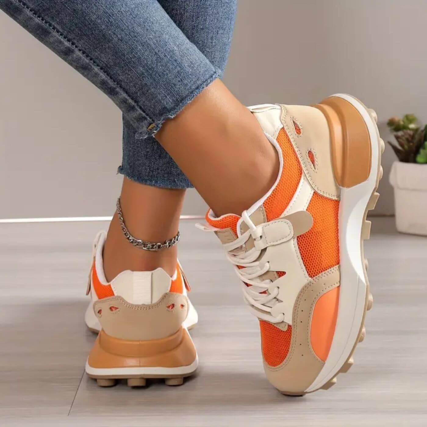 Lucille™ – Chaussures Orthopédiques Décontractées à Blocs de Couleurs