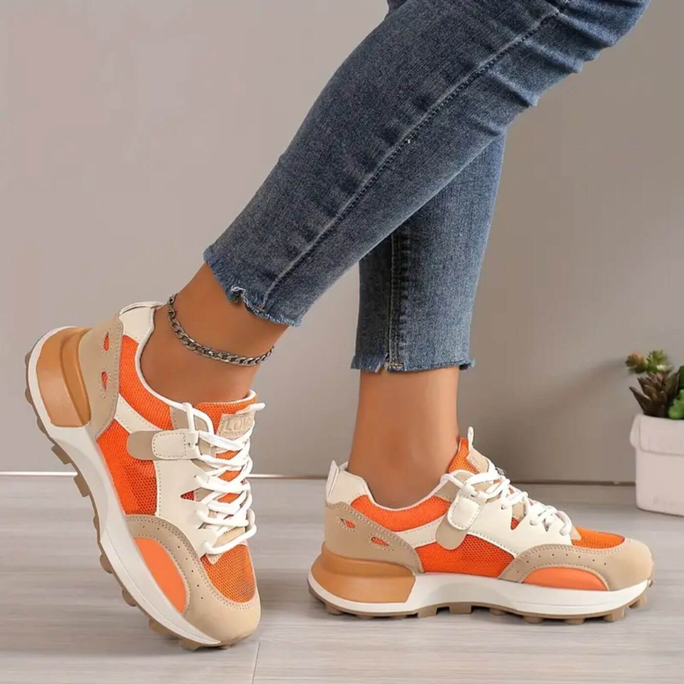 Lucille™ – Chaussures Orthopédiques Décontractées à Blocs de Couleurs