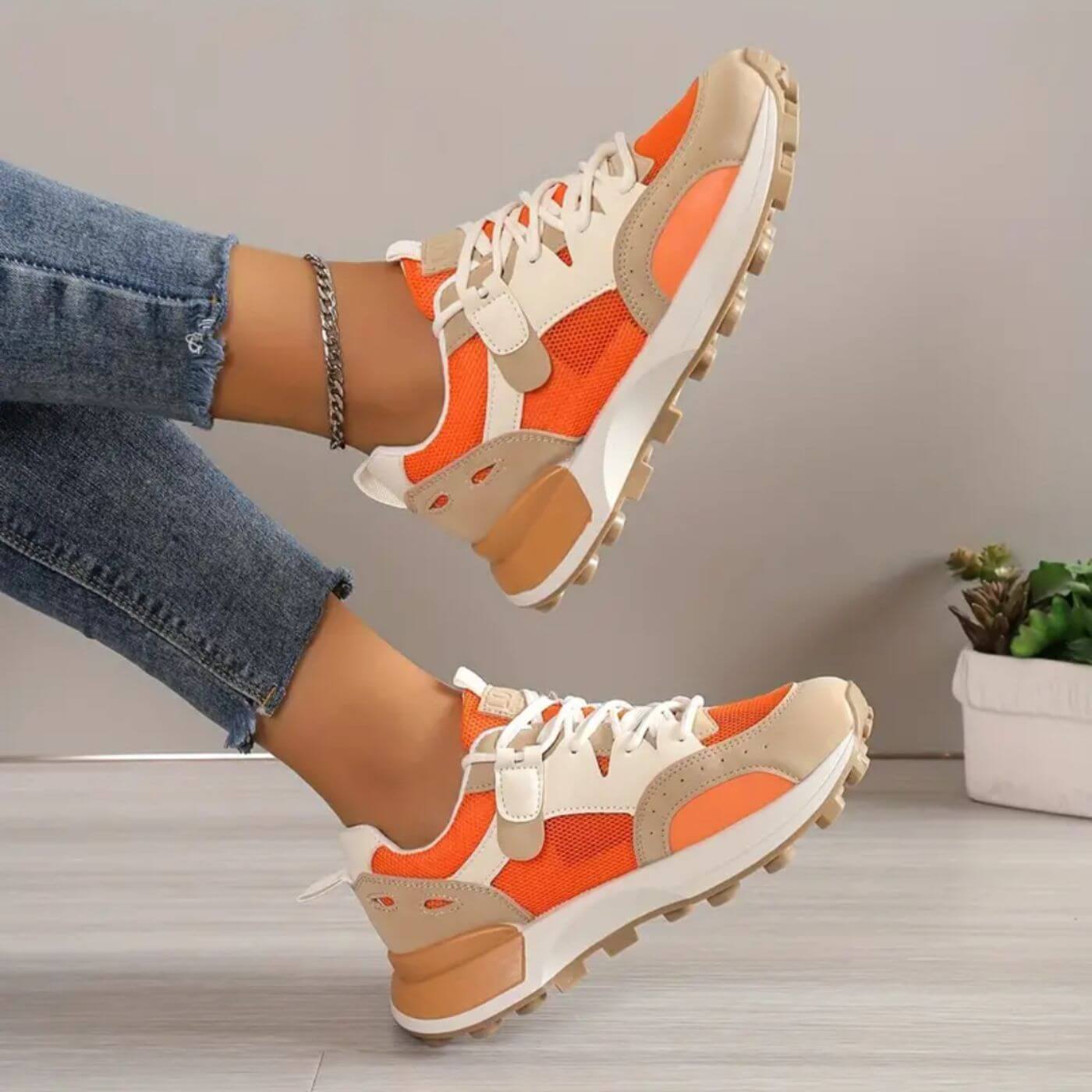Lucille™ – Chaussures Orthopédiques Décontractées à Blocs de Couleurs