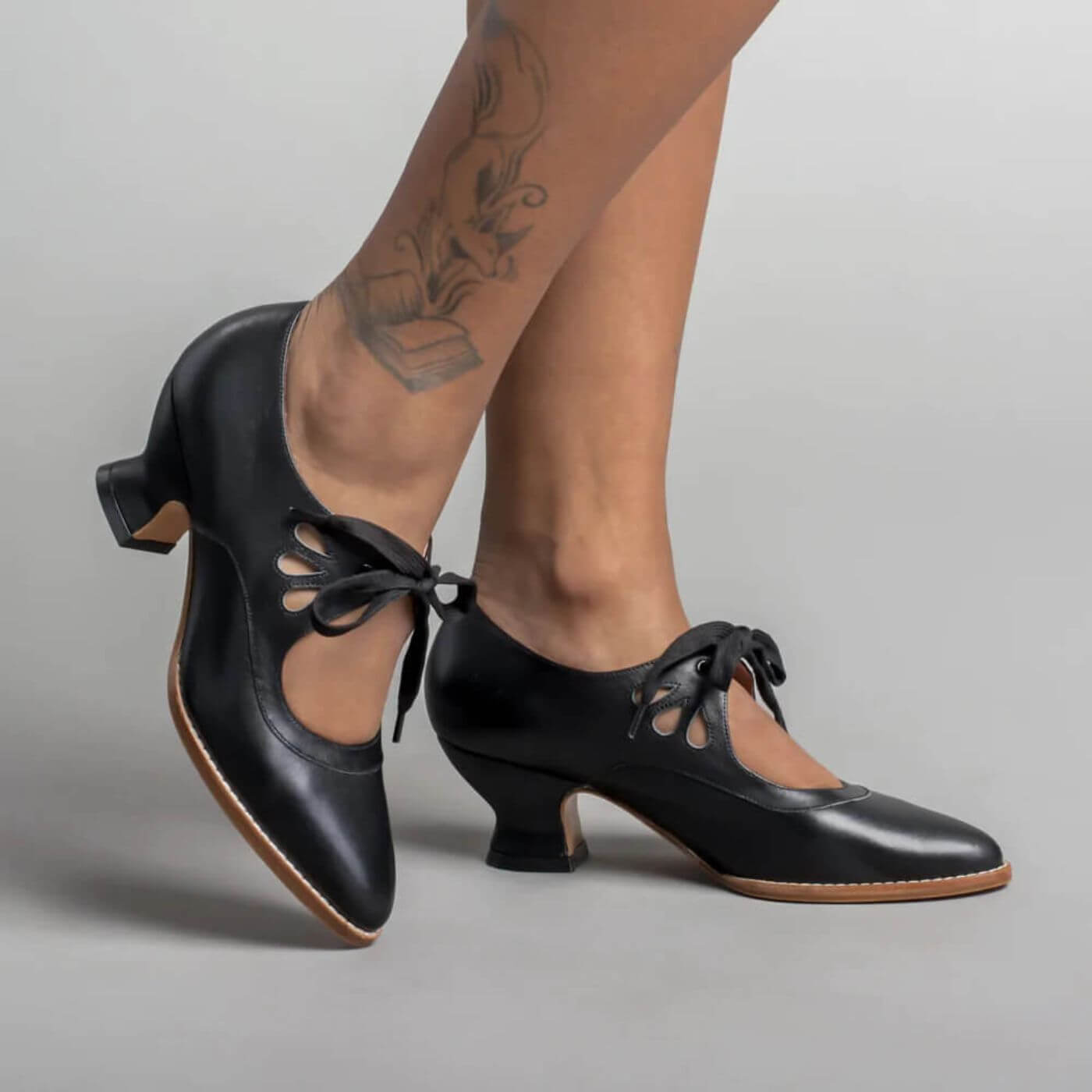 Manon™ – Chaussures Orthopédiques Vintage à Talon Bas