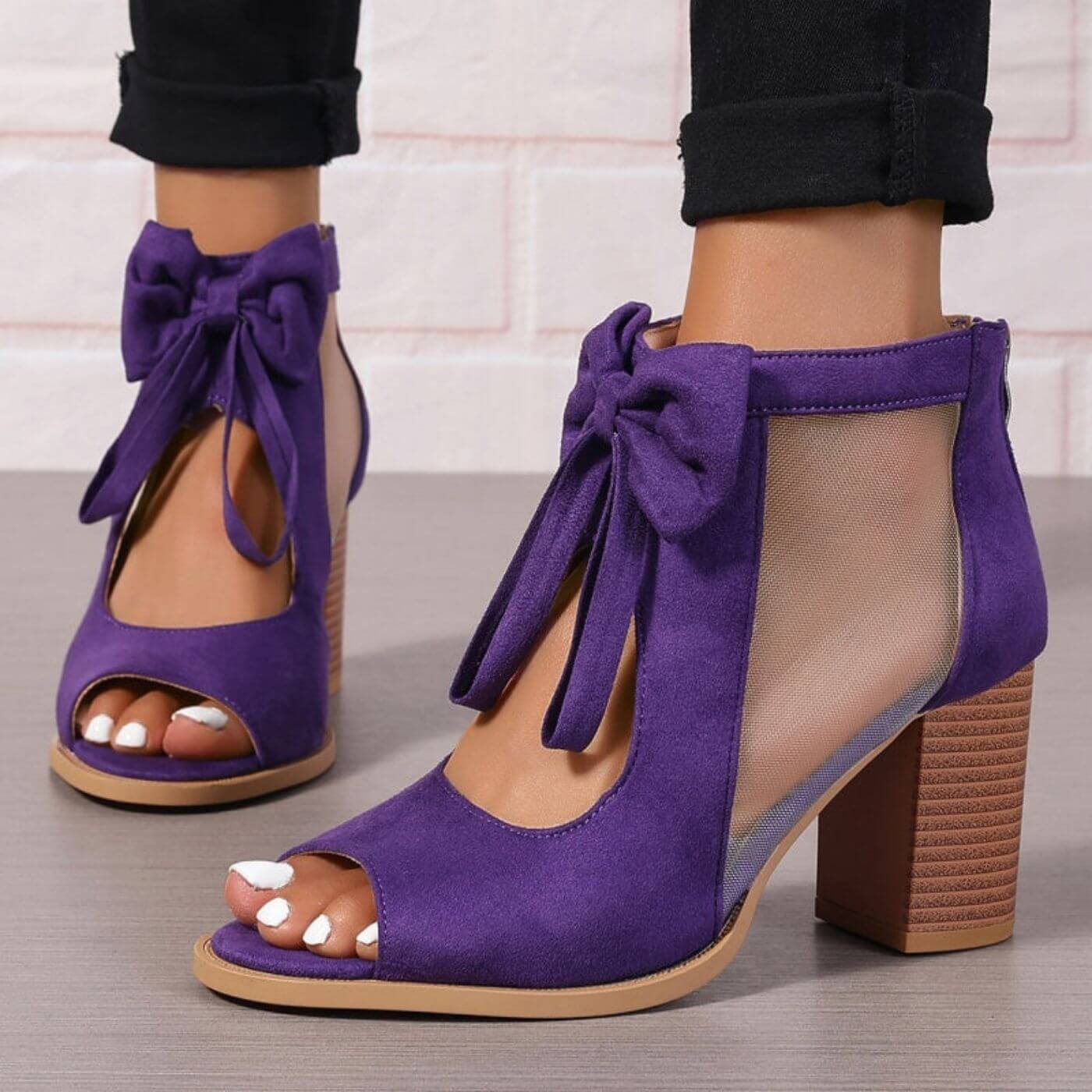 Olivia™ - Sandales Orthopédiques à Talons Chunky et Nœud
