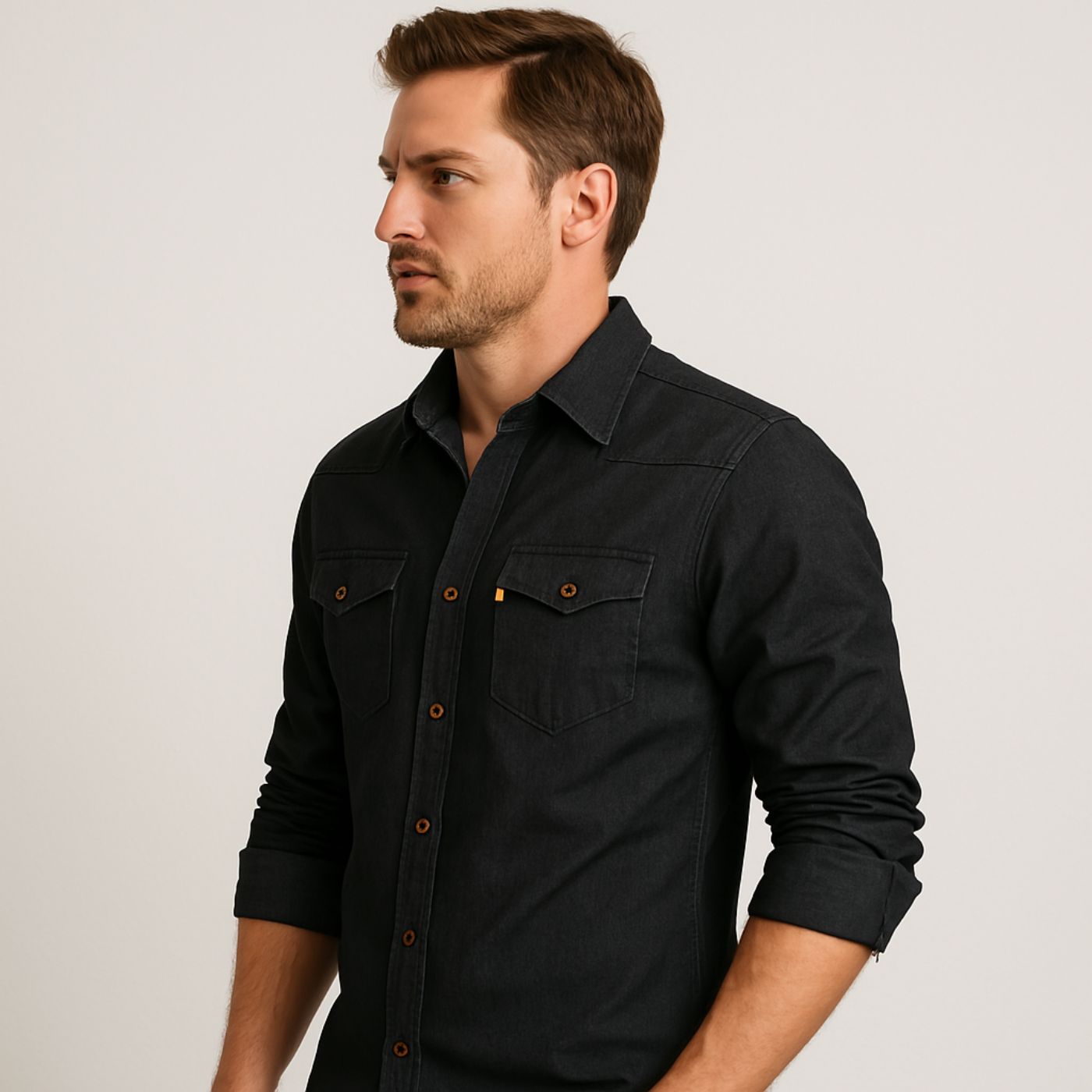 Théo - Chemise en Jean Coupe Ajustée