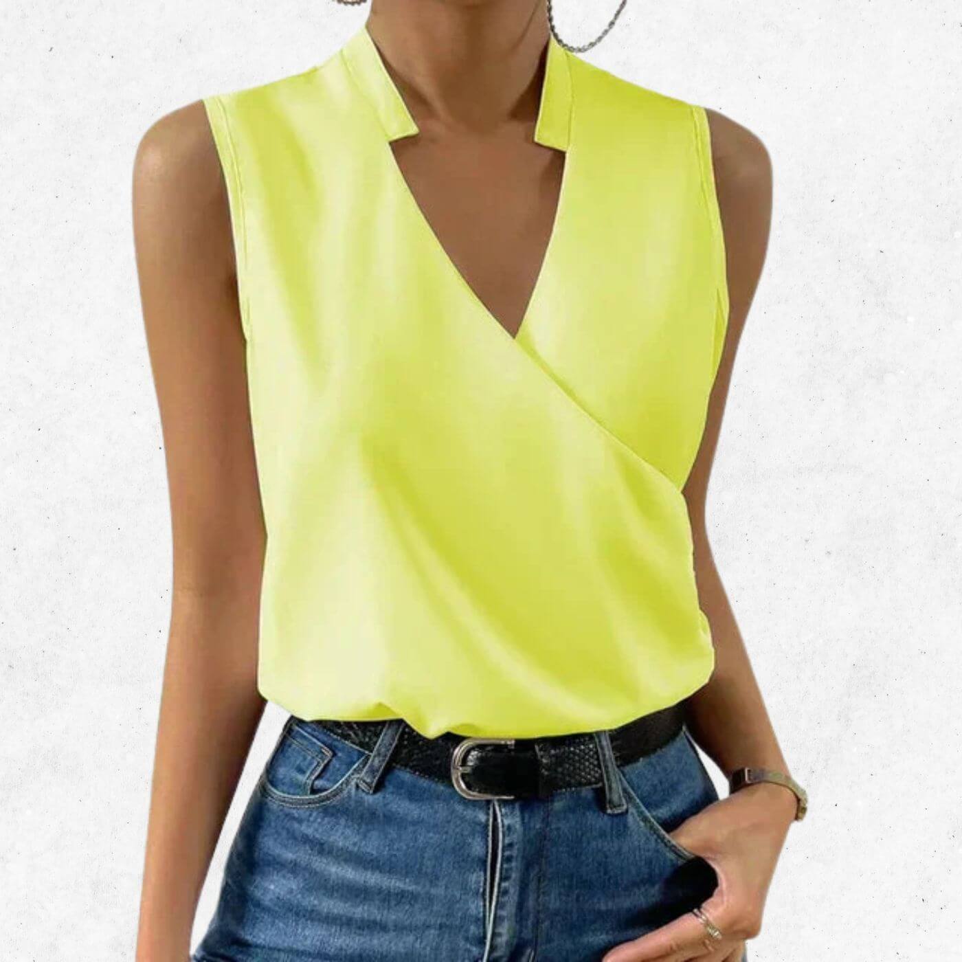 Sarah™ – Blouse Classique Sans Manches à Col V (1+1 OFFERT)